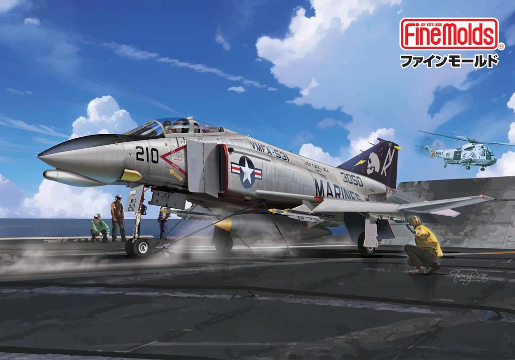 FineMolds Jet Series American Fighter Gray Ghost Plastic Model FX04 1/72 F-4N VMFA-531 (Airplane)