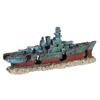 Resin Wreck Boat Sunk Battleship War Ship Fish Tank Aquarium Ornament Cave Decoration