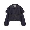 European-American Women's Fashion Casual Denim Cape Top