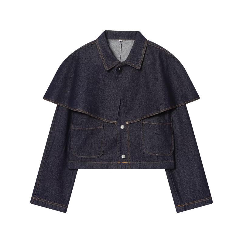 Европейско-американская женская модная повседневная джинсовая накидка-топ Medium