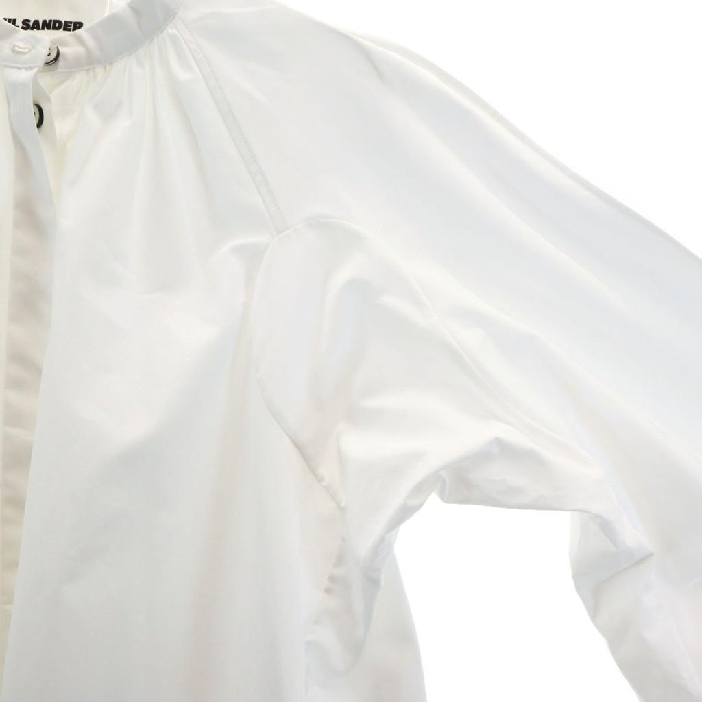 JIL SANDER made in Italy Long sleeve Gathered blouse 34 white shirt Women Used