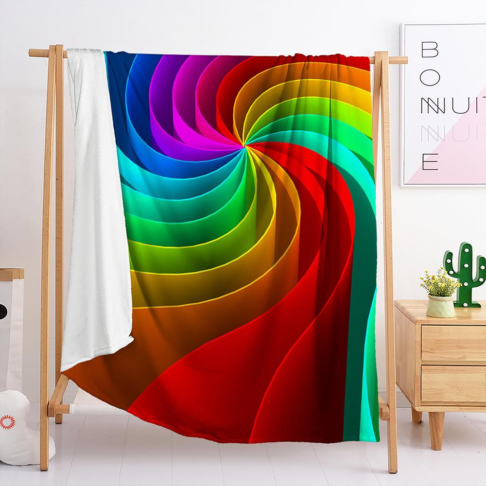 Blanket Flannel Blanket 3D Solid Graphics Geometric 3D Digital Printing Blanket Blanket