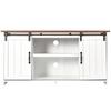 TV Stand with 2 Doors Industrial Solid Wooden Retro Living Room Hallway TV Cabinet Console Table Home Improvement