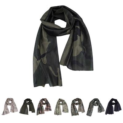 Sciarpa mimetica tattica militare, fascia traspirante in rete, sciarpa in rete da uomo