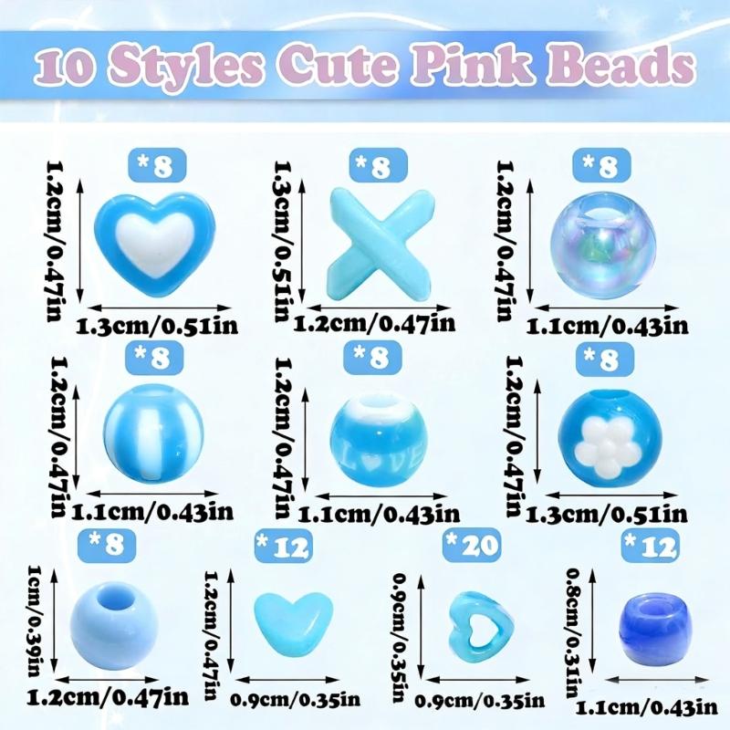 Creative Kids Hair Accessories Set Including 100 Assorted Acrylic Beads And Insertion Tool For Fun Styling