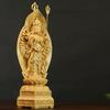 Feng Shui High 20cm Buddha Boxwood Thousand-Hand Guanyin Sculptur Home Decor
