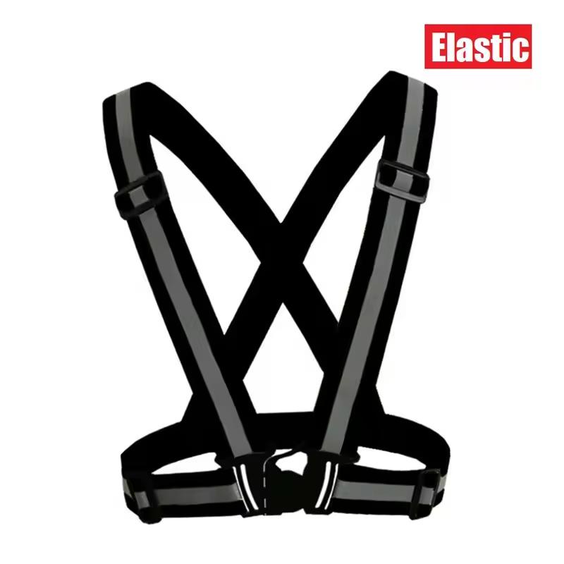 Highlight Straps Adjustable Safety Vest Elastic Band For Adults And Children Running Riding Clothing 12 Colors
