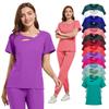 Multicolor Clinical Scrubs Set Uniforms Beautician Lab Workwear Pocket Medical Nurse Nursing Uniforms Vet Work Clothes