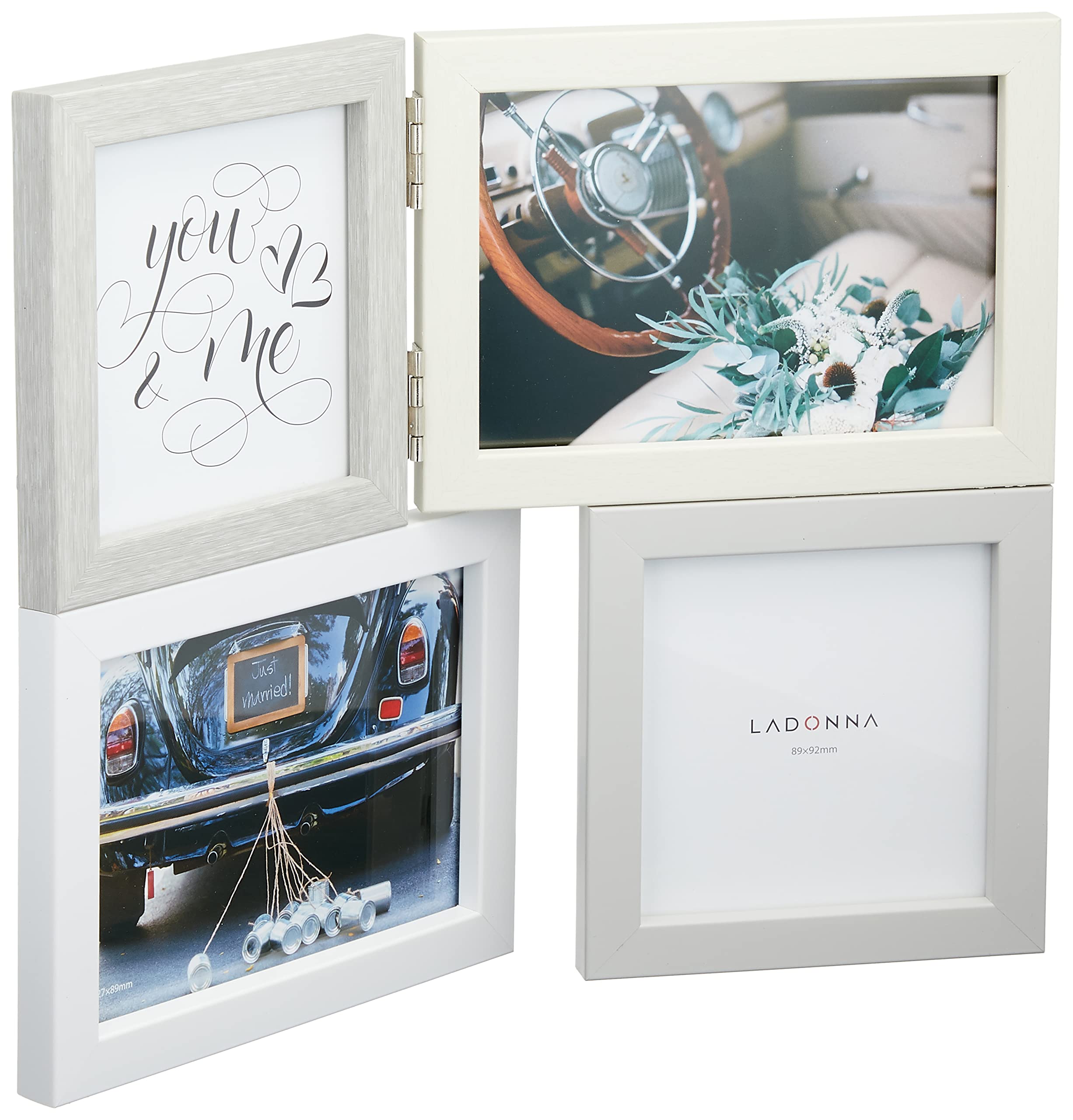 

Ladonna LADONNA Photo Frame Bridal Large Size x 2 Mini Size x 2 089239 Brown SF11-40 Multi-sided