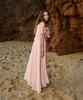 Aiseugadeuneiogongpal Off-Shoulder Chiffon Dress_Peach Cream