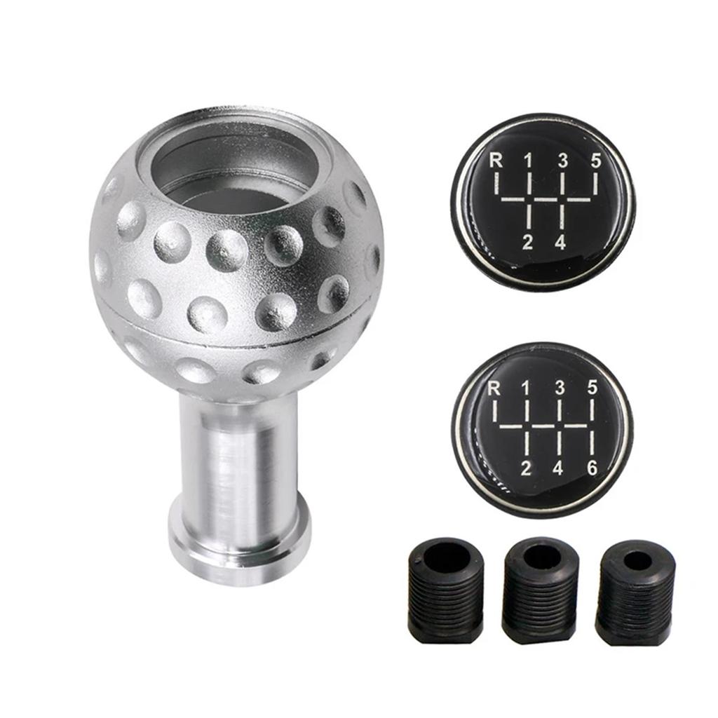 5/6 Speed Gear Shift Knob Car Manual Trans Shifter Stick Head Knob Aluminum With M8 M10 M12 Adapter for VW GTI Jetta Golf 5