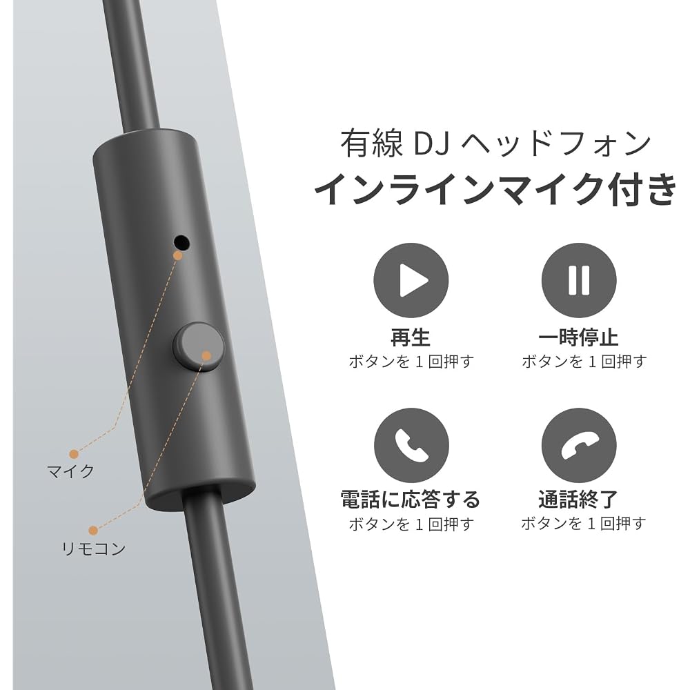 OneOdio Monitor Headphones DJ Headphones Single-Ear Monitoring Suitable for Studio Recording, Instrument Practice, Mixing, TV Viewing, Movie Watching,
