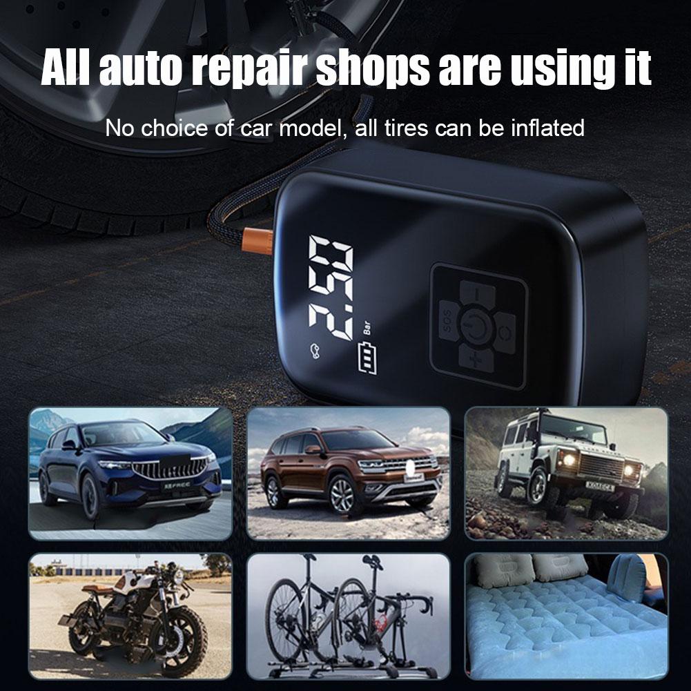 150PSI Portable Car Air Compressor Wireless/Wired Electric Tire Inflator Pump for Motorcycle Bicycle Boat Car Tire Ball K9I1
