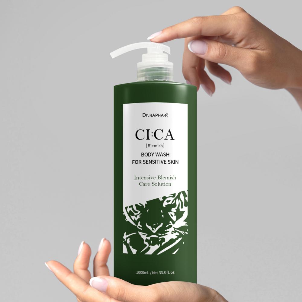 Dr. Raphael Cica Care Blemish Body Wash Herbal Fragrance, 1L, 3 units