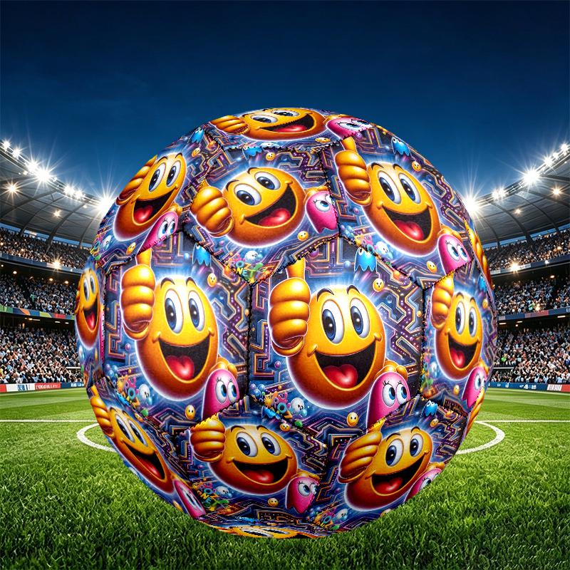 PAC Print Size 5 Soccer Ball, PU Wear Resistant Football for Match Training and Daily Practice, Birthday Gift for Soccer Fans