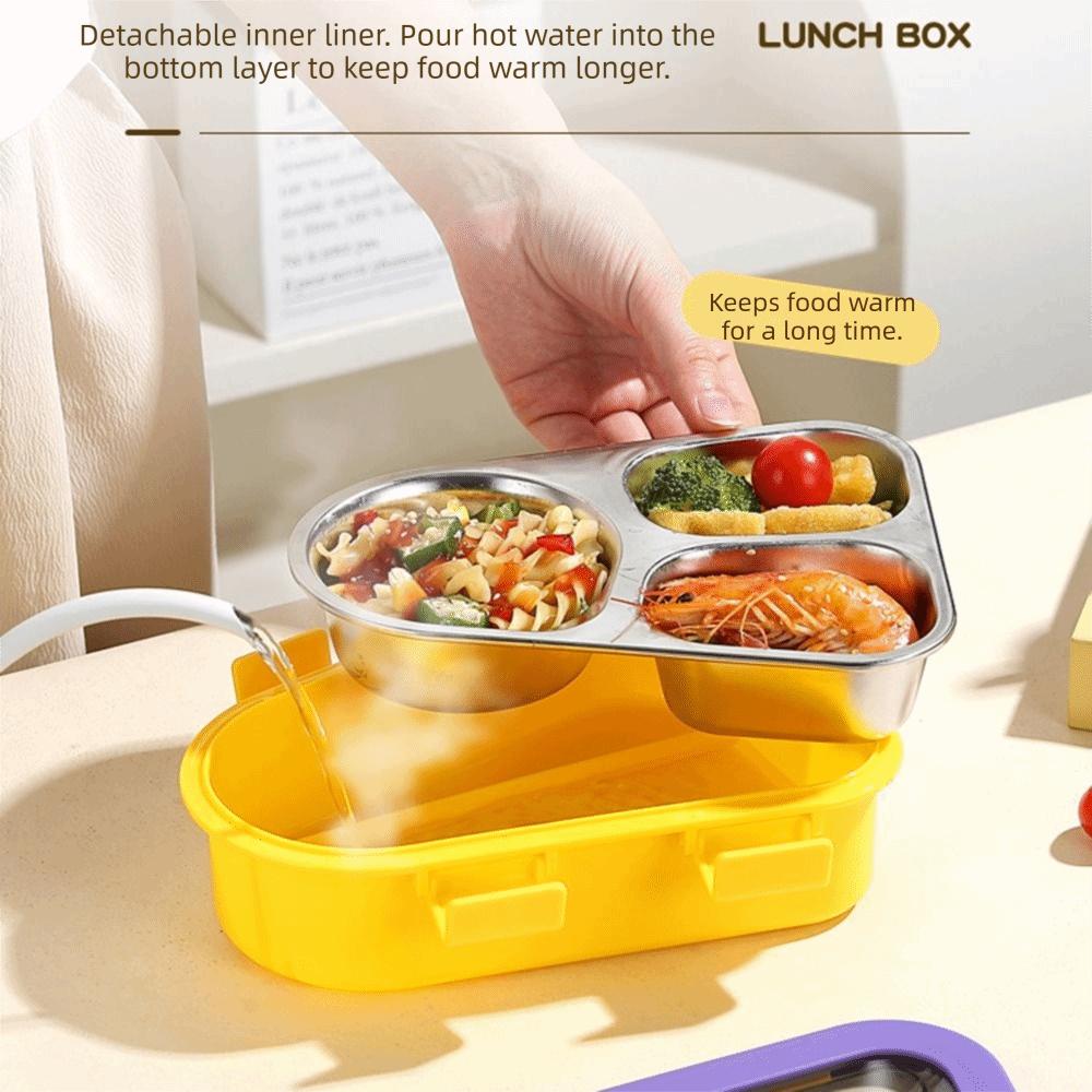 Sealed Insulated Lunch Container Portable Divided Lunch Plate  For Students