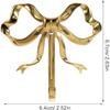 LUOZZY 2Pcs Bow Hook Bowknot Wall Hook Bow Hooks for Wall Multi-Purpose Hanging Brass Hooks for Coat Hat Towel Home Bedroom Supplies
