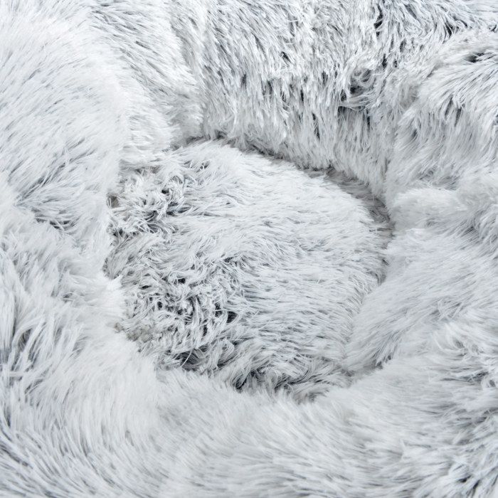 Coussin Chat ou Chien Fluffy Blanc gris