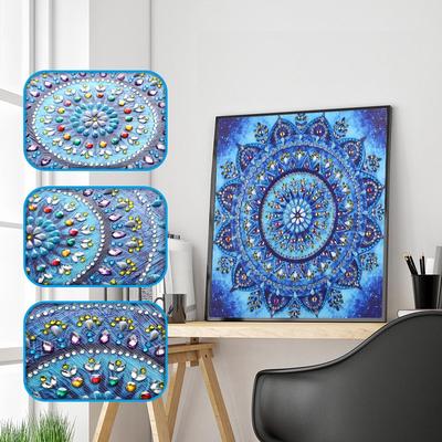 Kit di pittura diamante 5D fai-da-te completo, mandala, ricamo a punto croce, strass, mosaico