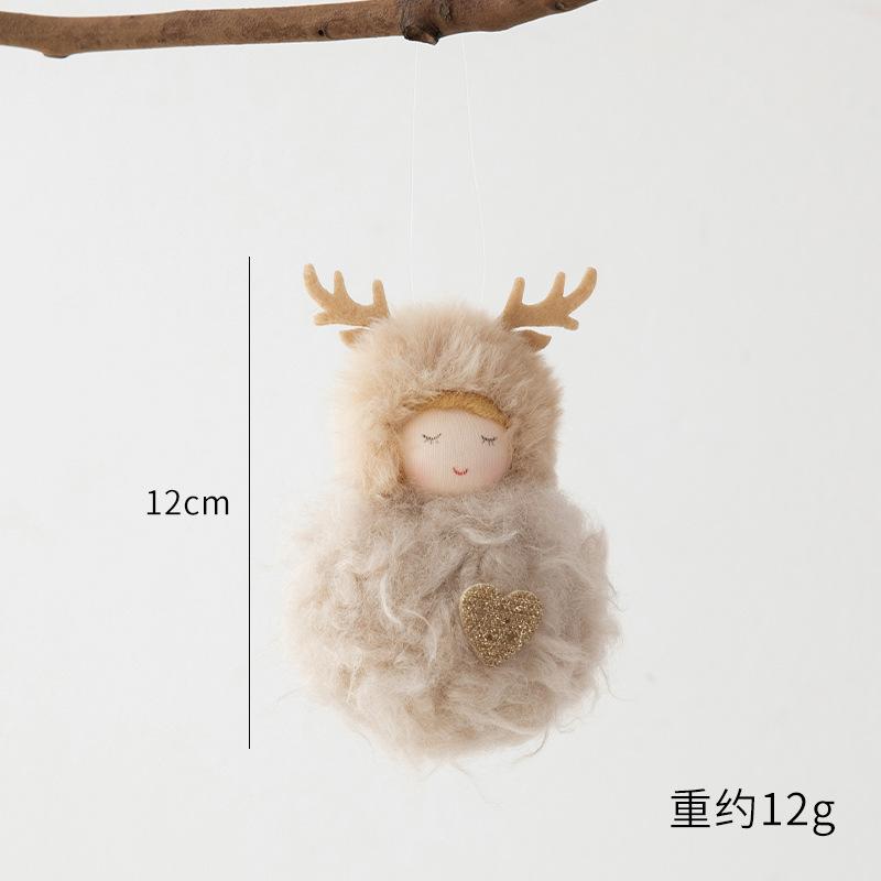 Neujahrs-Engelspuppe Weihnachtsbaumschmuck Anhänger Hängende Weihnachtsdekoration für Zuhause Navidad 2025 Weihnachtsmann Weihnachtsgeschenk