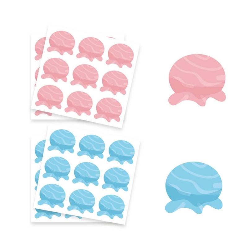 Gender Reveal Party Supplies Rabbit Poster with 36pcs Stickers for Baby Shower Gender Announcement Party Accessories