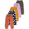 T2F Girl's Regular Fit Track Pants (GLSTRK05_Multicolor 4_11-12 Years)