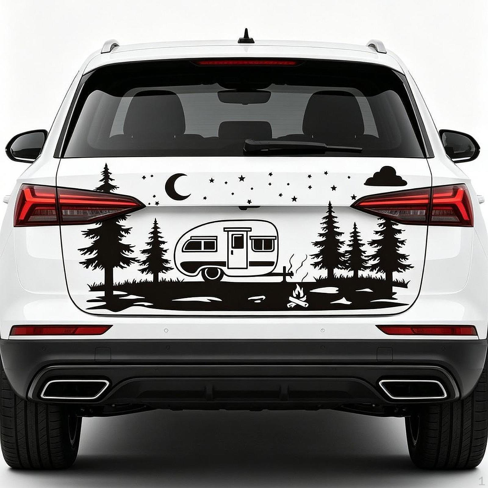 

Auto Sticker Car Body Side Easy Installation PETG Decal RV for Motorhome чорний