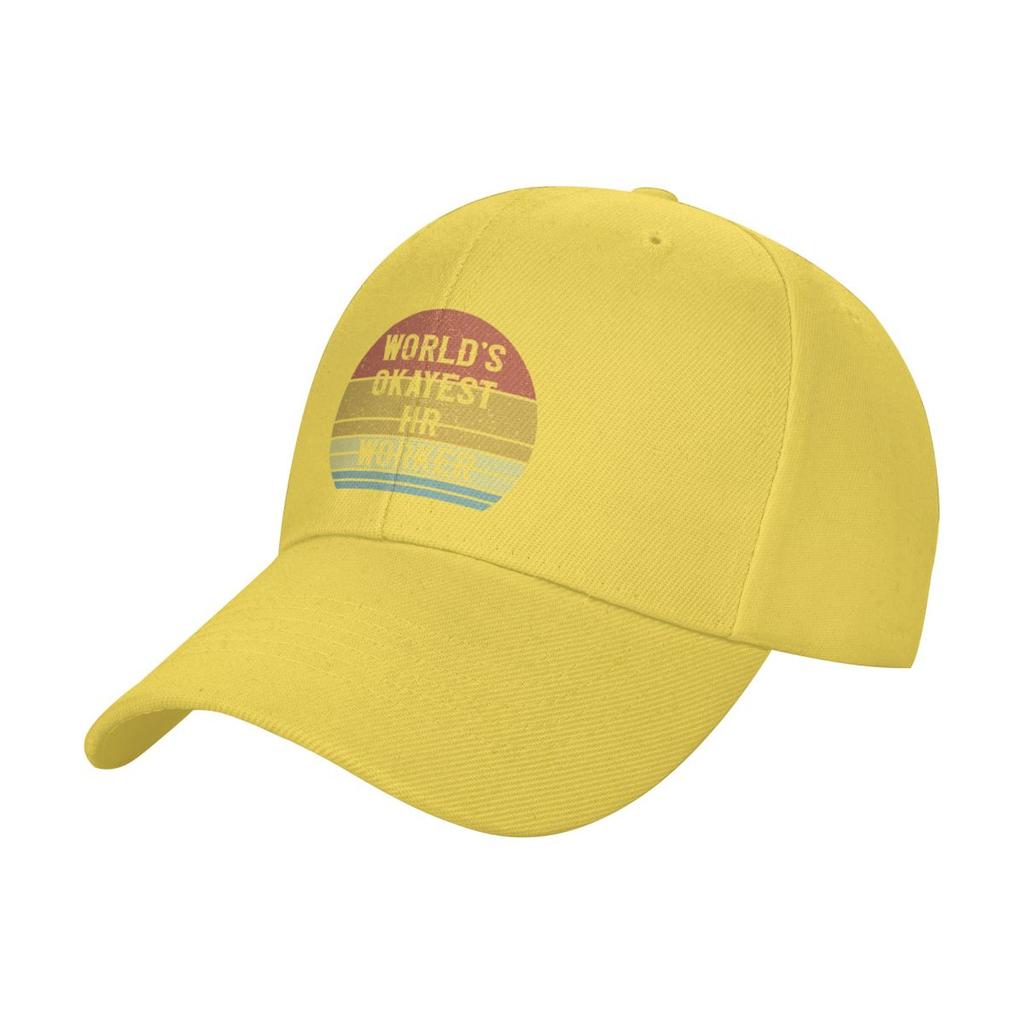 Worlds Okayest Human Resource Worker Baseball Cap Hat Beach sun hat Horse  Golf Female Mens