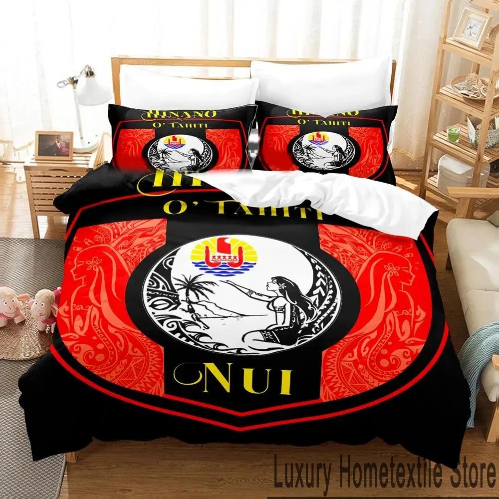 

Durable Warm 3D H hinano Tahiti Logo Boys Girls Size Bed Adult Home Textileextile Twin Queen King Quilt Comforter (quilt)-EU Single(135*200cm)3pcs