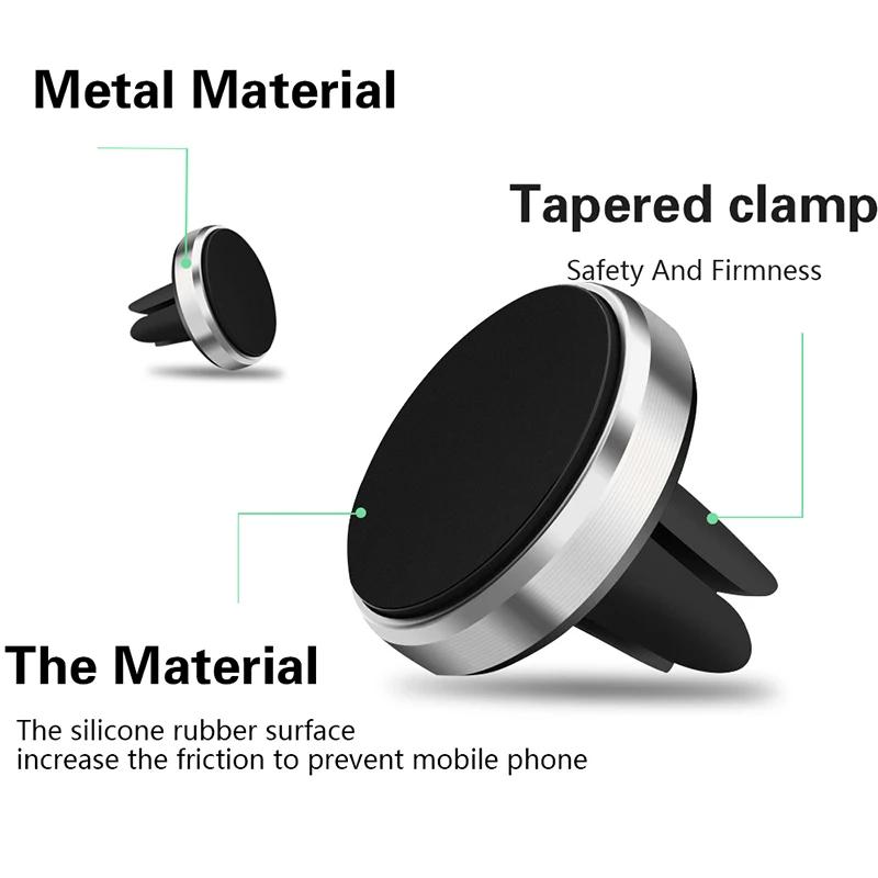 Magnetic Car Phone Holder Car Mount Air Vent Clip Mobile Stand Cellphone GPS Bracket Support in Car For iPhone Xiaomi Mi Samsung