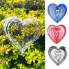 1pc-ABS Heart Square Drop Shape 3D Rotating Wind Spinner Chime Metal Decor Home Garden Decoration Outdoor Indoor Rooms