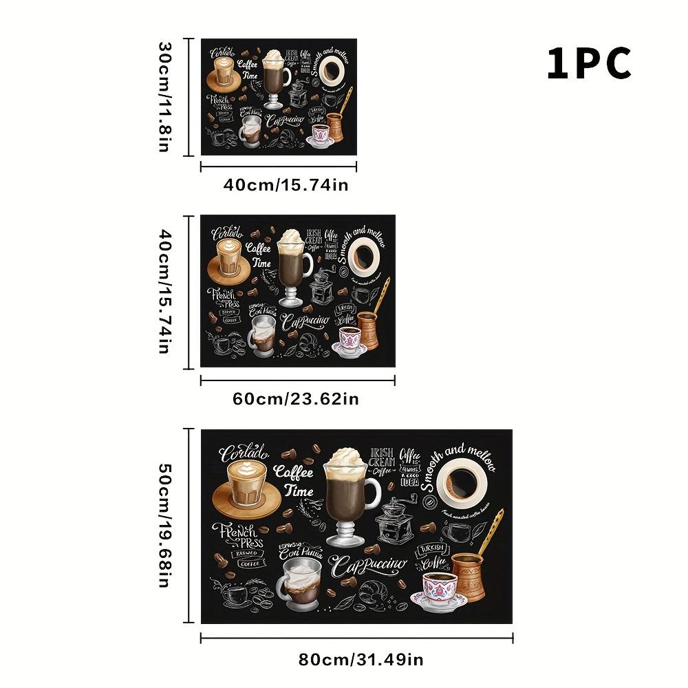 VIKAMA Vintage Coffee Machine Mat Absorbent, Non-Slip Kitchen Worktop Mat Plate and Bowl Coaster Kitchen Accessories