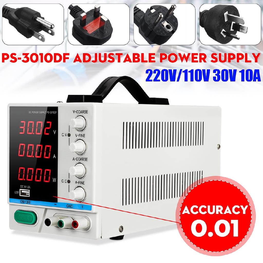 PS-3010DF Power Supply 30V 10A Precision Variable LED Digital Lab Adjustable With USB 110V/220V DC