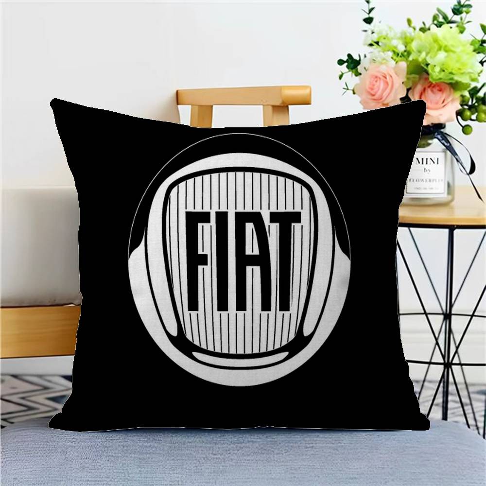 F_Fiats Logo Pillow Gift Home Office Decoration Bedroom Sofa Car Cushion Cover Case 45x45