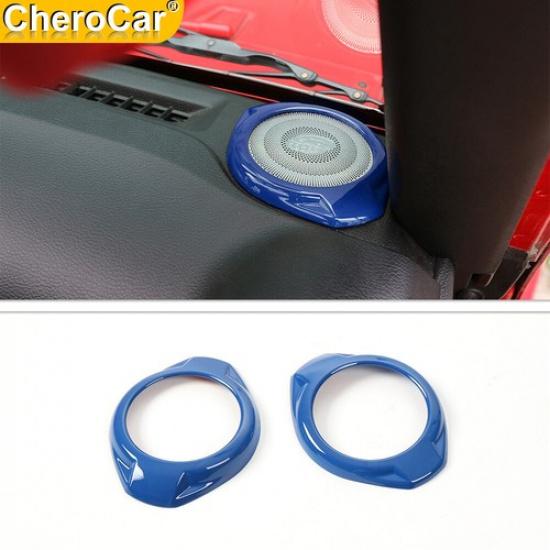 

Dash A-Pillar Speaker Trim Cover Decor for Jeep Wrangler JK 15+ Accessories Blue
