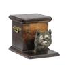 Chihuahua Long-haired - Urn for Dog Ashes with a Statuette, Elegant Urn for a Dog, Unique Urn with a Bust of a Dog by Art-Dog Brand