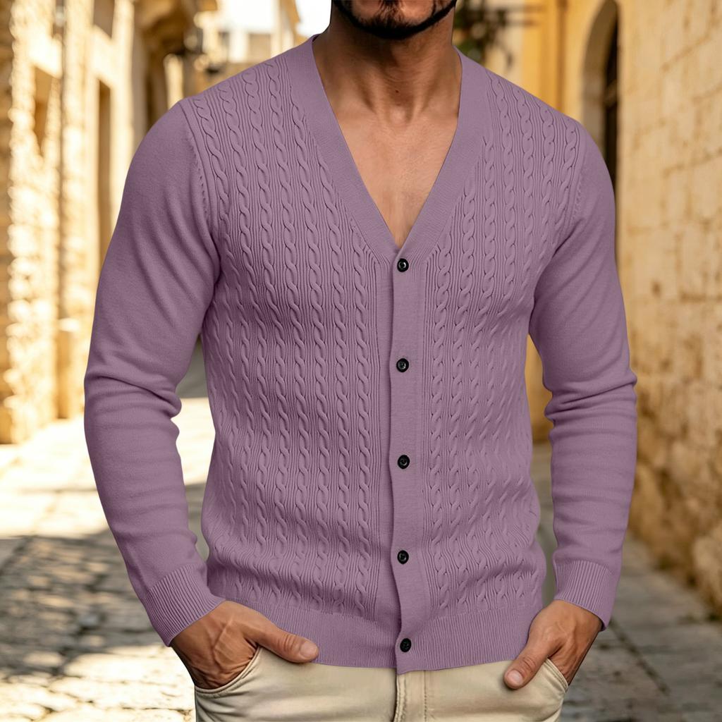 Herren Strickjacke Lässig Leichte Offene Strickjacke für Frühling Herbst