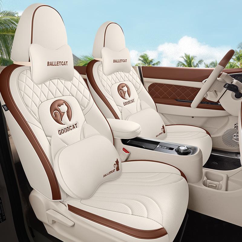 ORA Good Cat GT Cartoon Seat Cover - Full Wrap, Four Seasons Use, Cute Design, 2022 Model.