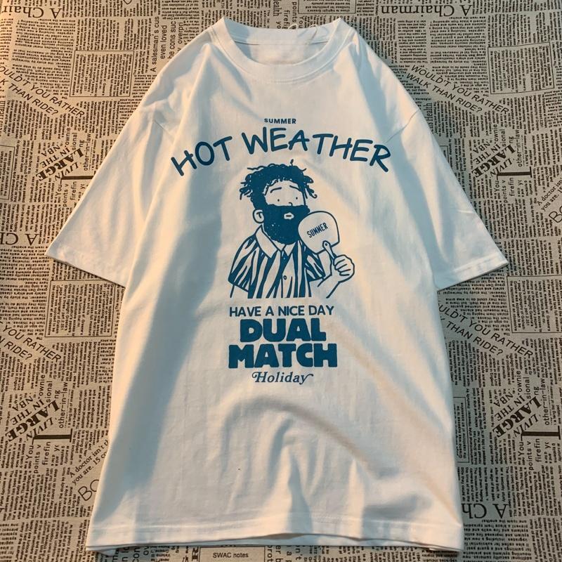 

2026 HAVE A NICE DAY T-shirt Unisex s and Women s Summer Cotton Y2K Clothing Breathable Fashion Hip Hop Round Neck Short Sleeve Top S