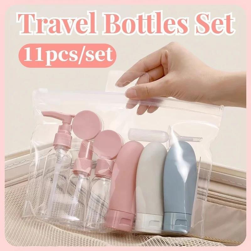 11in1 Set Travel Bottles Travel Size Containers Cosmetic Skincare Liquid Toiletries Bottle
