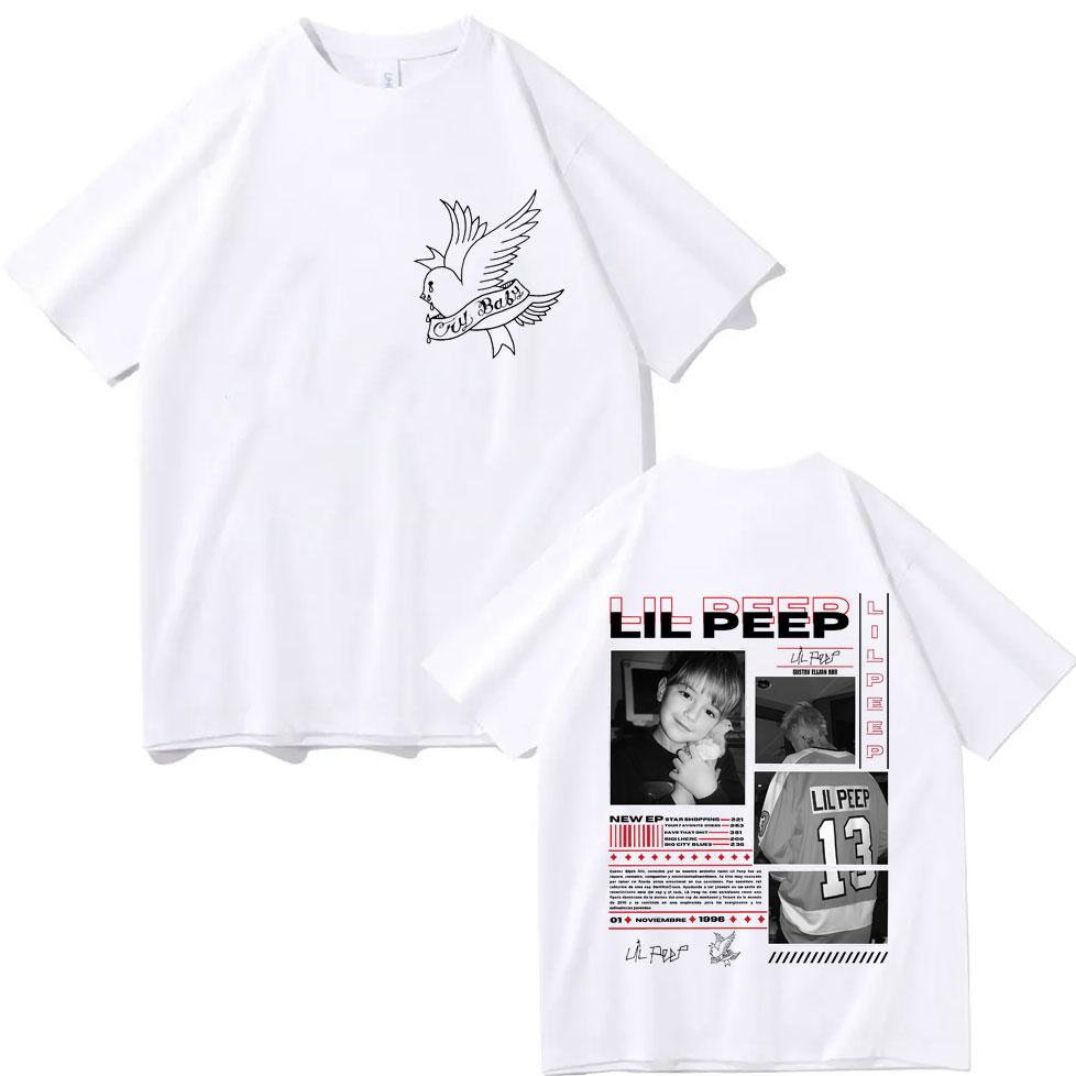 Rapper Lil Peep Album Merch Tshirt Men Women Retro Fashion Hip Hop Short Sleeve T Shirt High Quality Cotton Oversized Tshirts