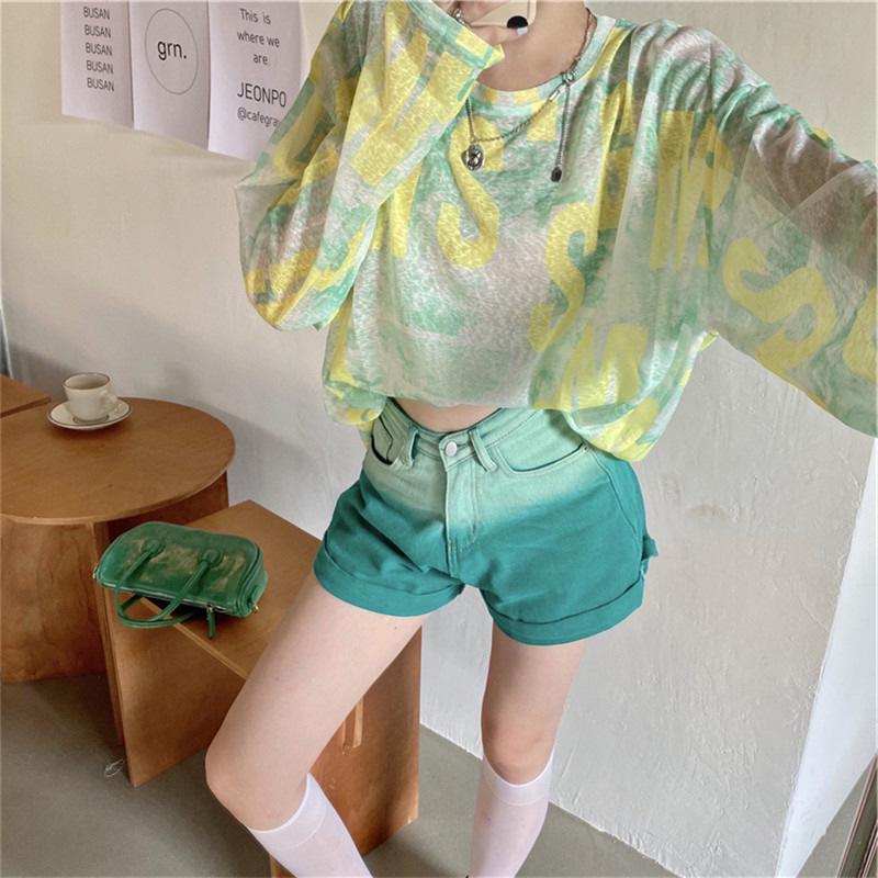 Korean-Style Ice Silk Mesh Sunscreen Cardigan - Lightweight Summer Women's Pullover with Long Sleeves