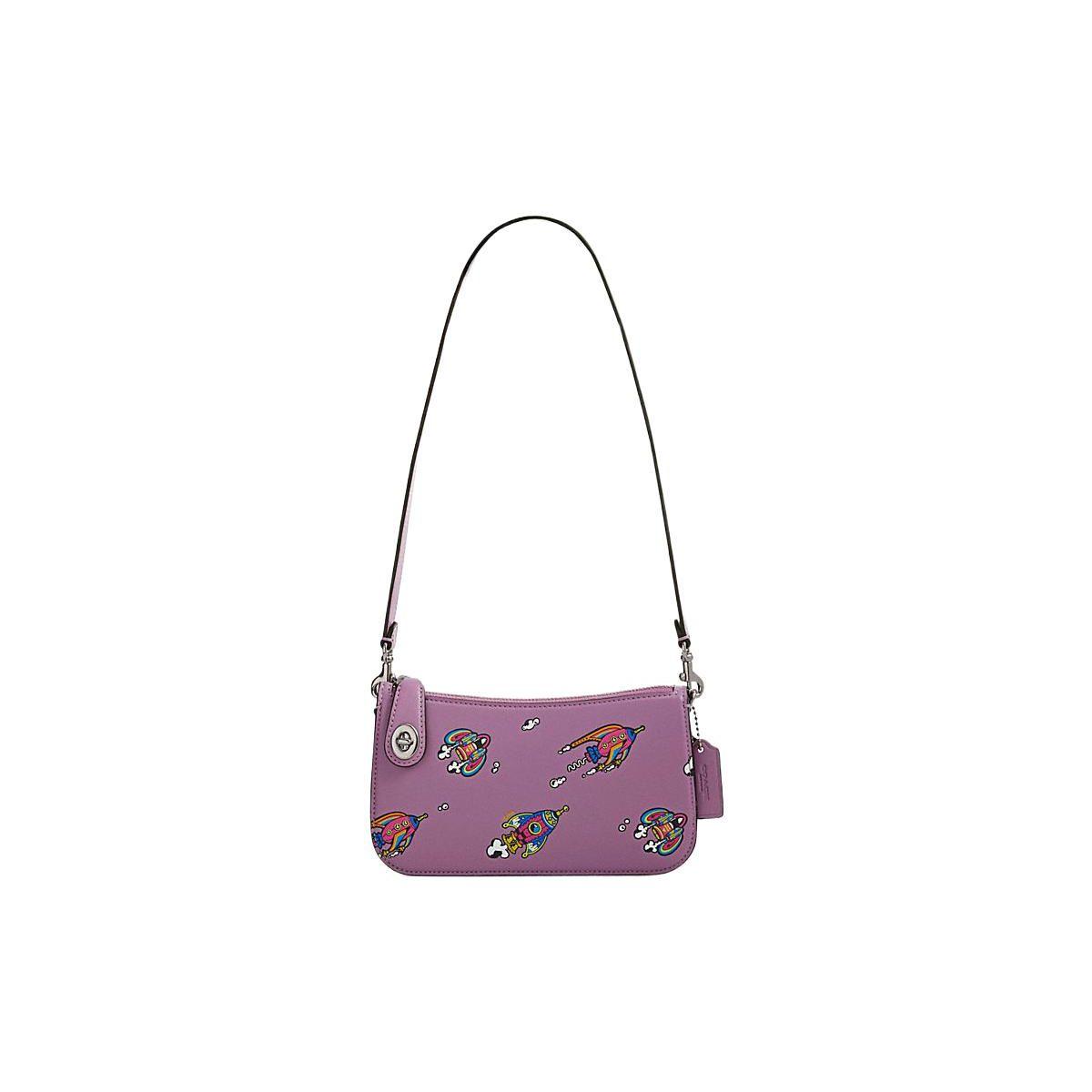 

Coach Penny 21 Rocket Pattern Print Hardware Buckle Zipper Card Slot Leather Crossbody Shoulder Bag Small Women Bags Violet Orchid CN616-LHRQN Basic Set (Bag+Dust Bag)
