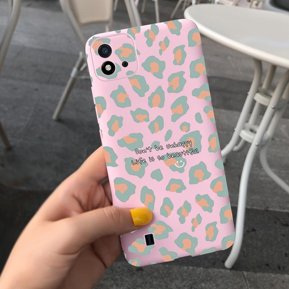 Lovely Pattern Phone Case For Realme C11 2021 C 11 2020 RMX2185 Macaroon Silicone Soft Cases Cover For Realme C11 (2021) RMX3231