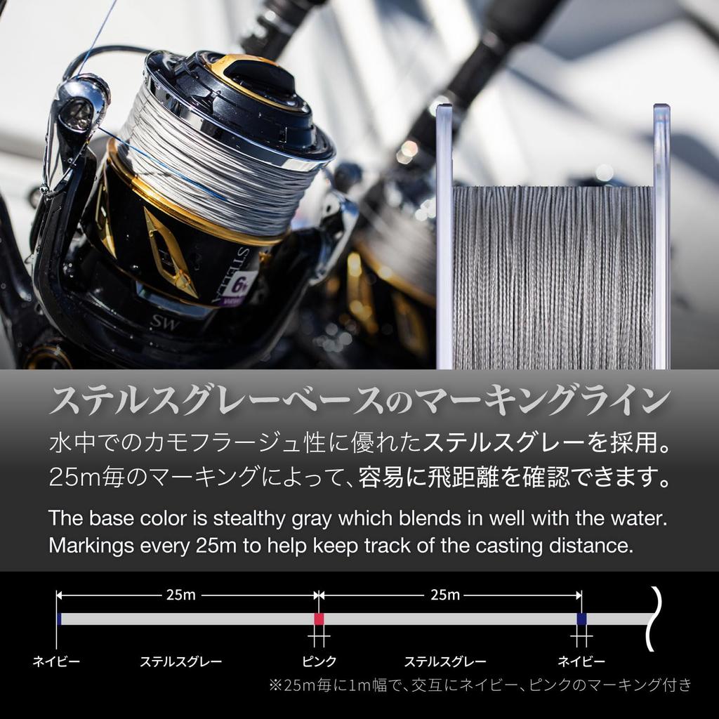 Fir VARIVAS PE Avani Casting PE Super Max Power 500m 4 MAX70lb 8 Bucăți Stealth Gray Nr.