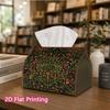 1pc, 2d Flat Printing, Tissue Box Vintage Floral Tapestry Wall Hanging Pattern Printed Tissue Box, Suitable for Bathrooms, Living Rooms, Bedrooms, Dre