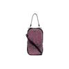 Crystal Embellished Logo Zipper Closure Satin Handbag Unisex Handbags Pink 1DH030-2AWL-F0028