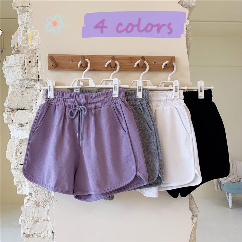 Korean Version of High Waist Casual Wide Leg Pants Ins Students Loose Thin Sports Hot Pants