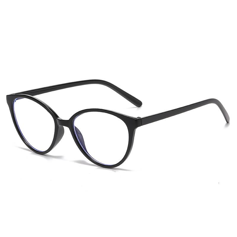 Cat's eye glasses frame female no-face artifact small flat glasses can be equipped with self-myopia ultra-light anti-blue glasses