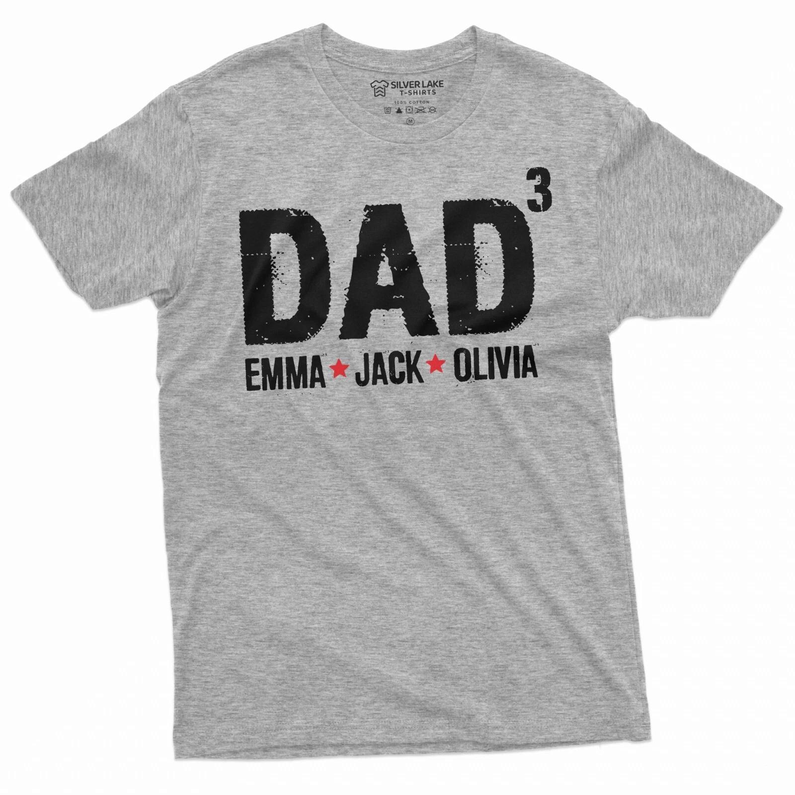 Dad Customizable Tee Fathers day dad shirt custom kids name tee dad birthday tee M